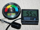 Hygrometers are humidity gauges that are useful for monitoring the humidity within your Royal Python vivarium